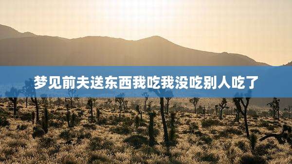 梦见前夫送东西我吃我没吃别人吃了