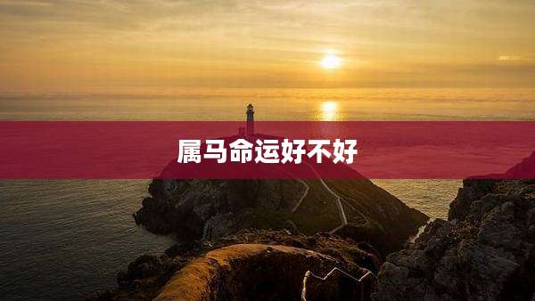 属马命运好不好