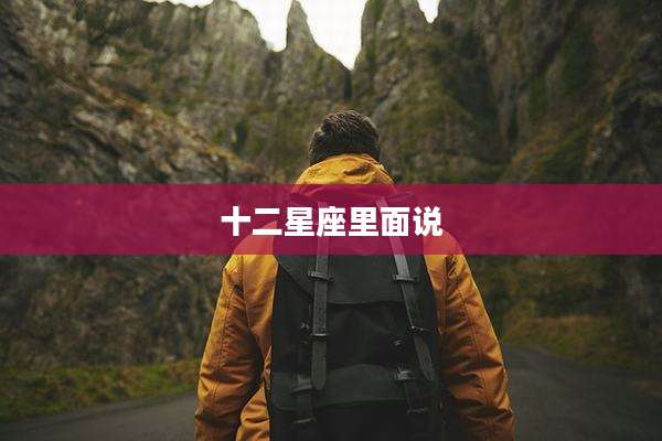 十二星座里面说