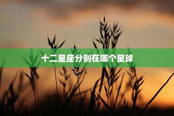 十二星座分别在哪个星球