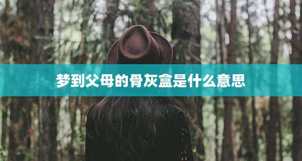 梦到父母的骨灰盒是什么意思