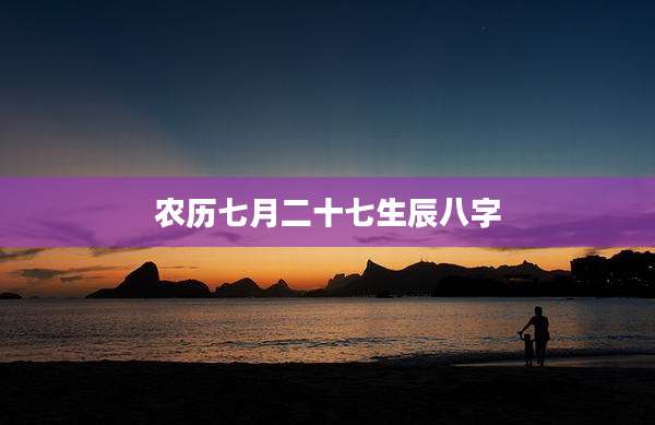 农历七月二十七生辰八字