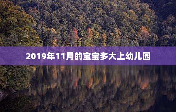 2019年11月的宝宝多大上幼儿园