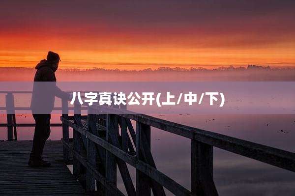 八字真诀公开(上/中/下)