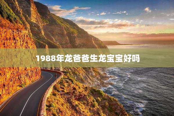 1988年龙爸爸生龙宝宝好吗