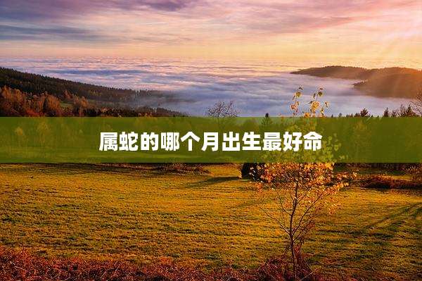 属蛇的哪个月出生最好命
