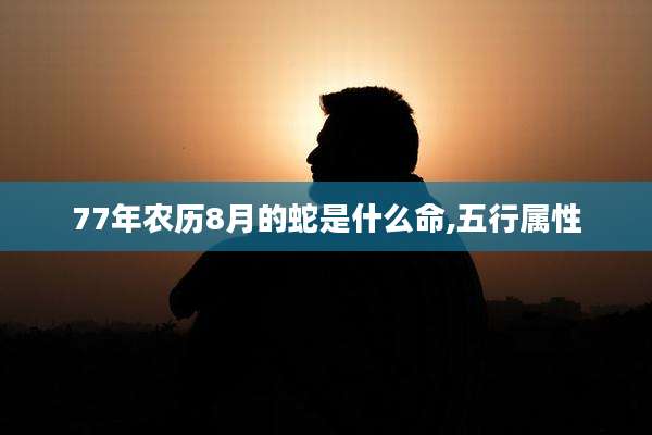 77年农历8月的蛇是什么命,五行属性