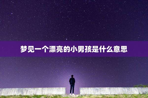 梦见一个漂亮的小男孩是什么意思