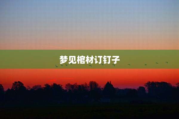 梦见棺材订钉子