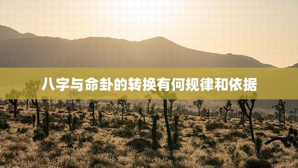 八字与命卦的转换有何规律和依据