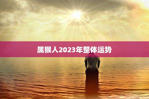 属猴人2023年整体运势