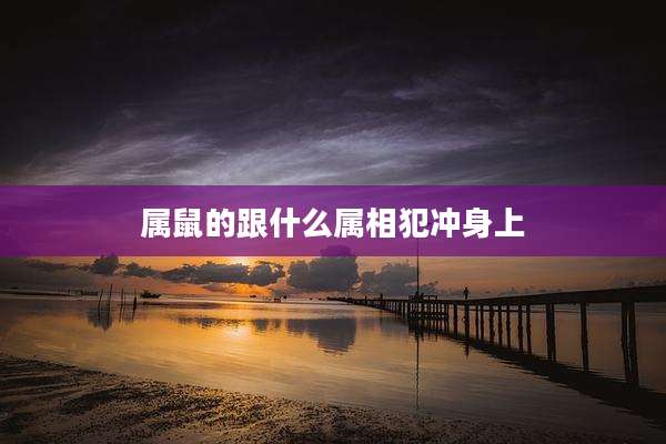 属鼠的跟什么属相犯冲身上