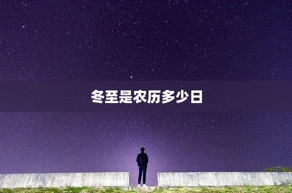 冬至是农历多少日