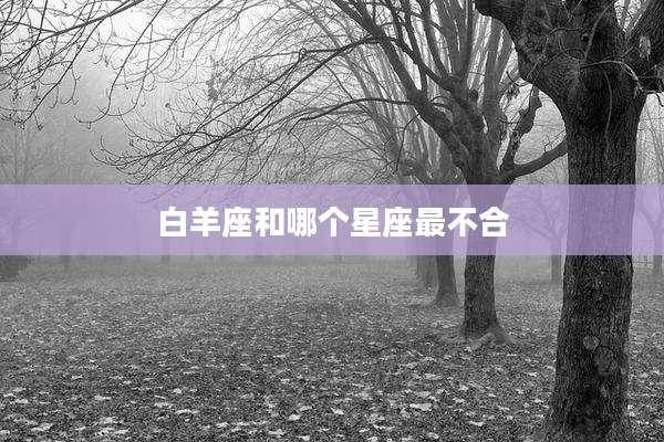 白羊座和哪个星座最不合