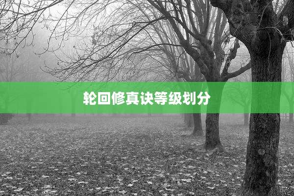 轮回修真诀等级划分