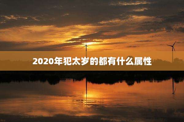2020年犯太岁的都有什么属性