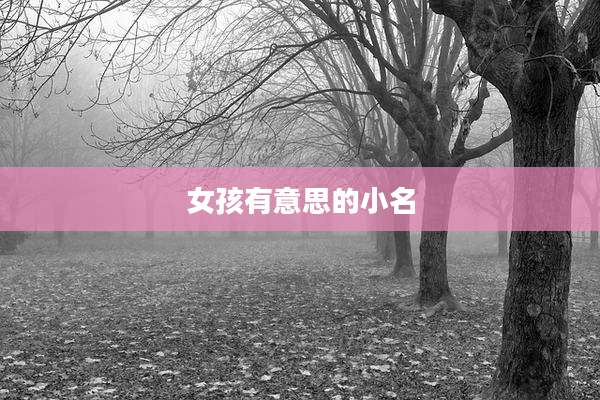 女孩有意思的小名