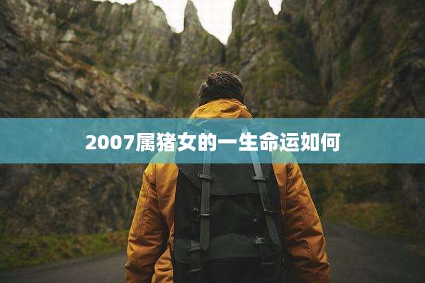 2007属猪女的一生命运如何