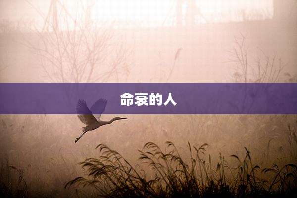 命衰的人