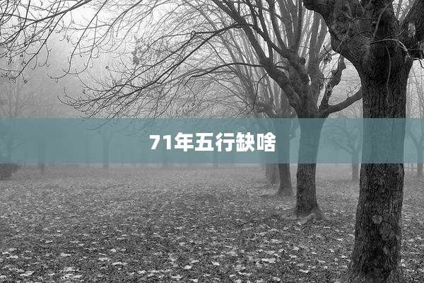 71年五行缺啥