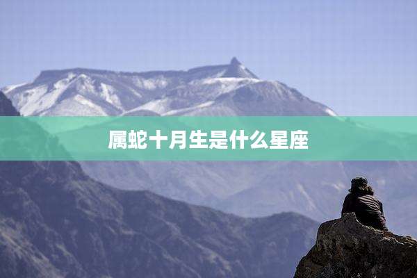 属蛇十月生是什么星座