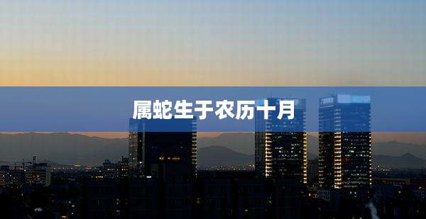 属蛇生于农历十月