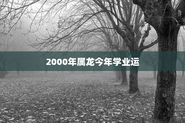 2000年属龙今年学业运