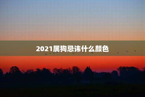 2021属狗忌讳什么颜色