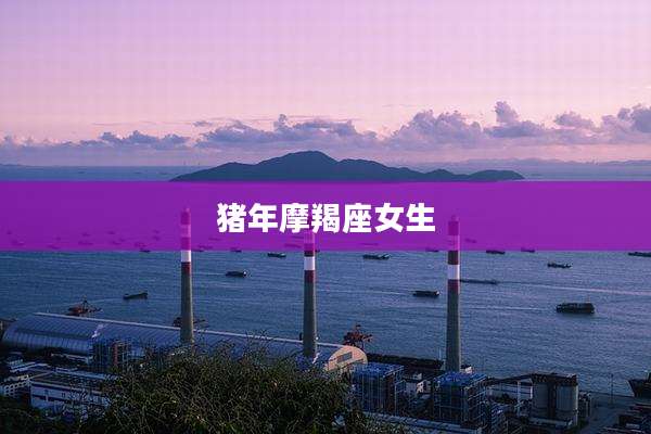 猪年摩羯座女生