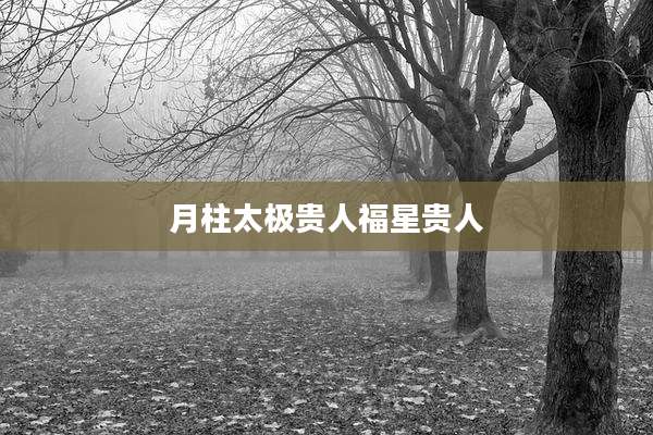 月柱太极贵人福星贵人