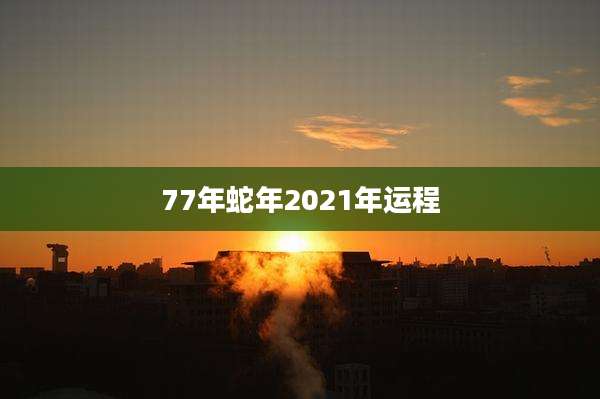 77年蛇年2021年运程