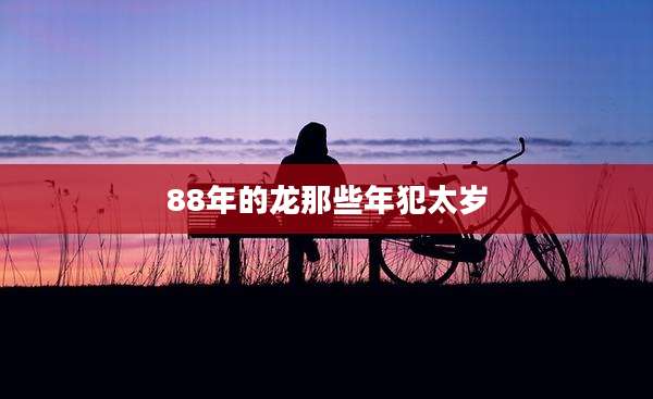 88年的龙那些年犯太岁