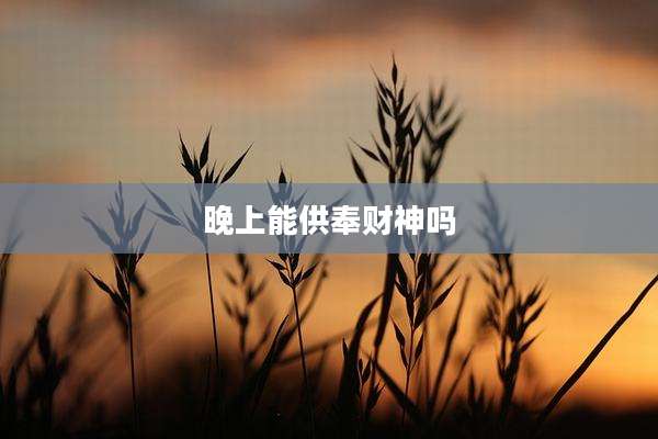 晚上能供奉财神吗