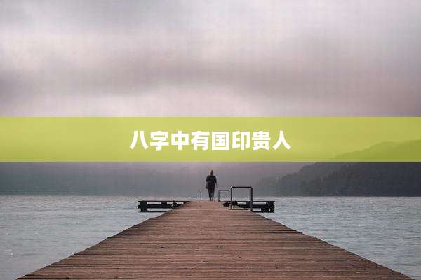 八字中有国印贵人