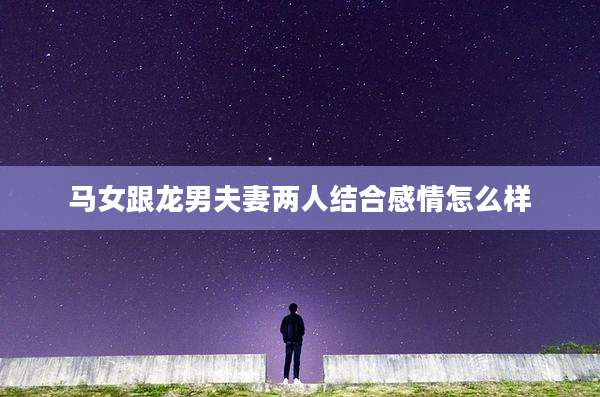 马女跟龙男夫妻两人结合感情怎么样