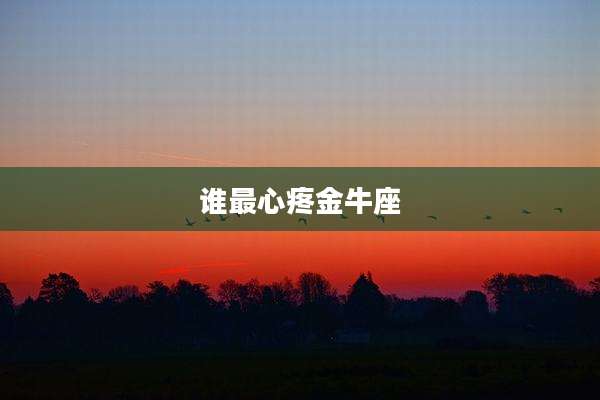 谁最心疼金牛座