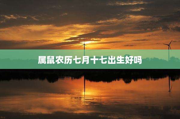 属鼠农历七月十七出生好吗