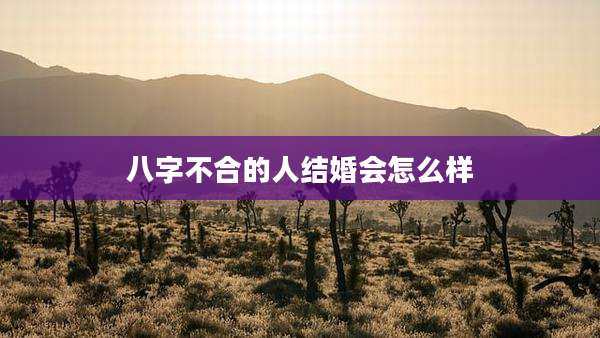 八字不合的人结婚会怎么样