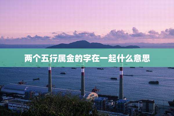 两个五行属金的字在一起什么意思