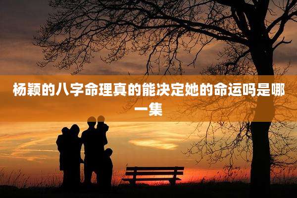 杨颖的八字命理真的能决定她的命运吗是哪一集