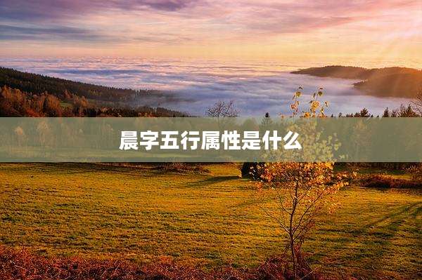 晨字五行属性是什么