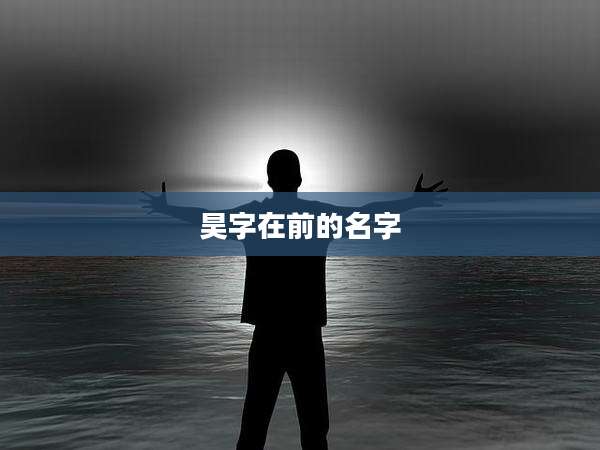 昊字在前的名字