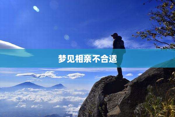 梦见相亲不合适