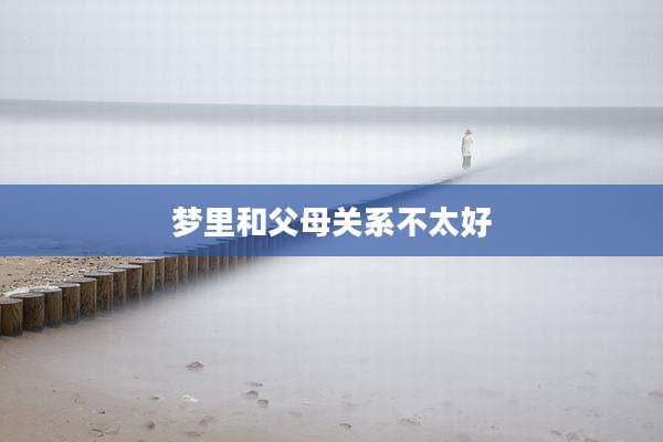 梦里和父母关系不太好