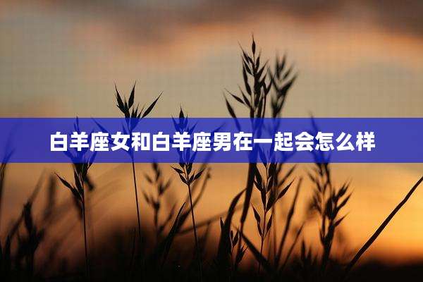 白羊座女和白羊座男在一起会怎么样