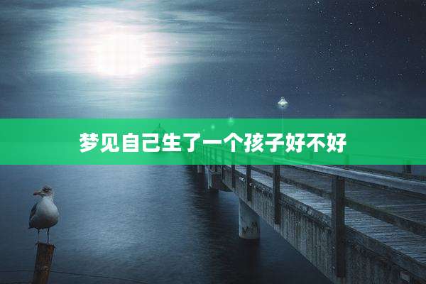 梦见自己生了一个孩子好不好