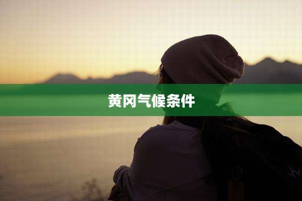 黄冈气候条件