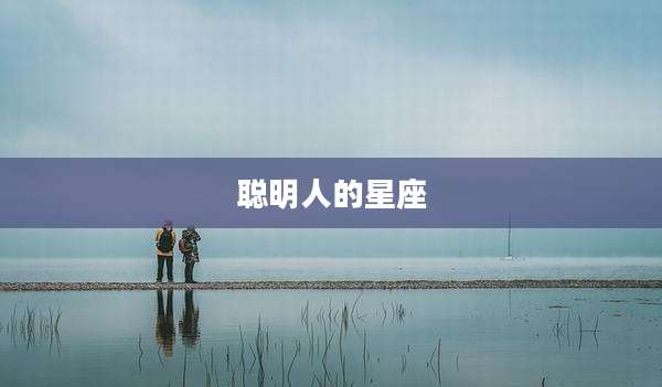 聪明人的星座