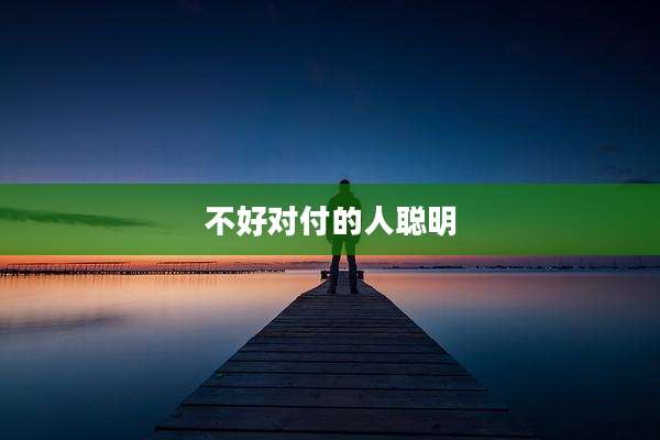 不好对付的人聪明