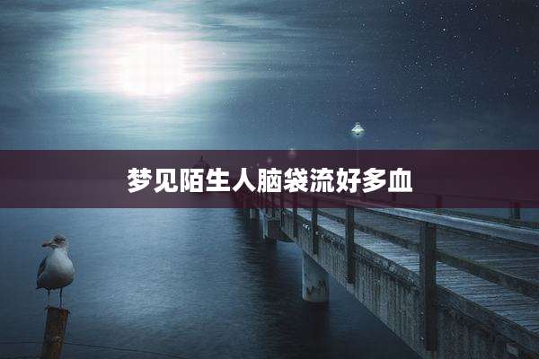 梦见陌生人脑袋流好多血